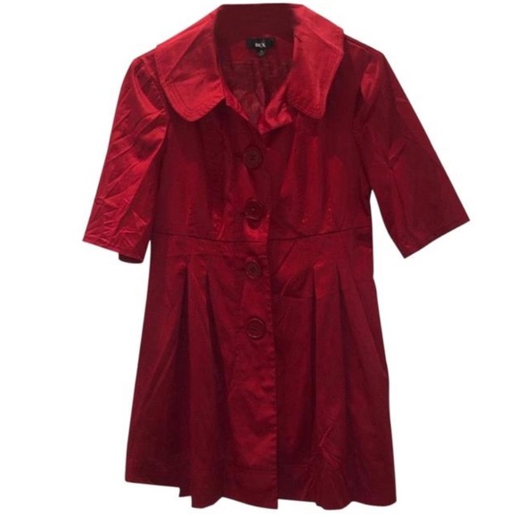 BCX Jackets & Blazers - BCX Red Satin Jacket